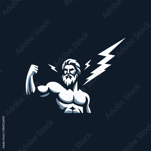 Zeus God of Thunder Logo