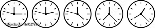 Minimalist clock time sequence