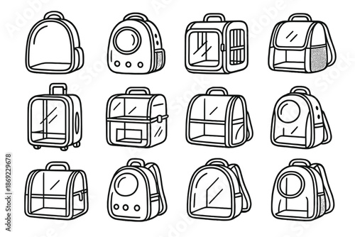 Framed transparent icon pet vector face carrier hard travel carriers view crystal