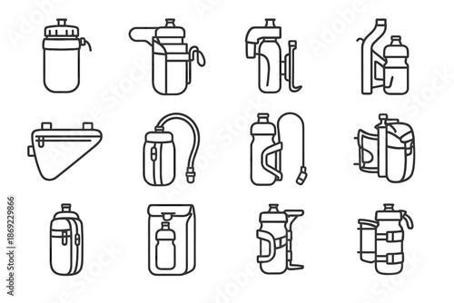 Pouch icon case bottle bike hydration vector side seatpost drink bag