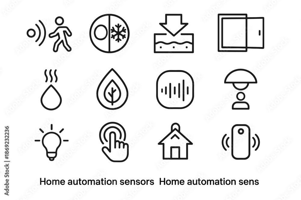 Fototapeta premium Vector status reader smart icon sensing dome proximity touch light sensor home