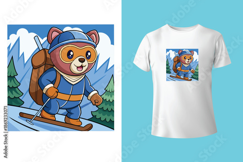 always time for a ride polar bear mascot surfing graphic apparel t shirt design vector illustration artwork