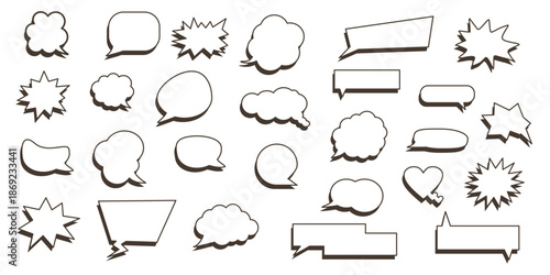 Comic Speech Bubble icons set 