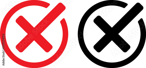 Red and black prohibited signs