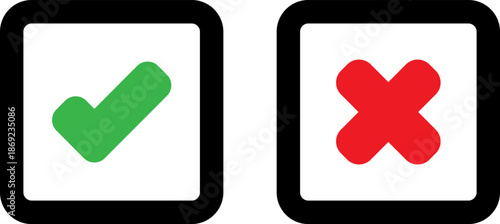 Check and cross icons set