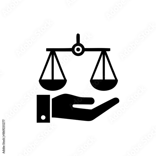 Scales Icon – Balance, Justice and Measurement Symbol