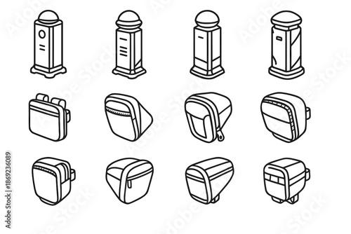 Bike base ridge line icon sensor vector blades smart rim mark vertical