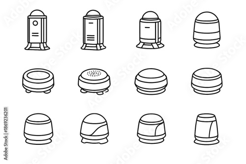 Icons blades dash vector sturdy sensor path icon base smart anchor rim