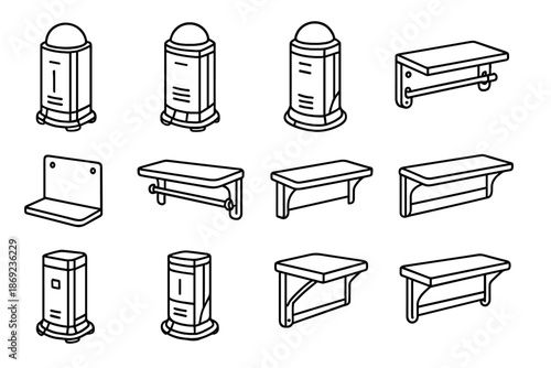 Smart slab shadow sensor vector lens icon blades vent dome side seam