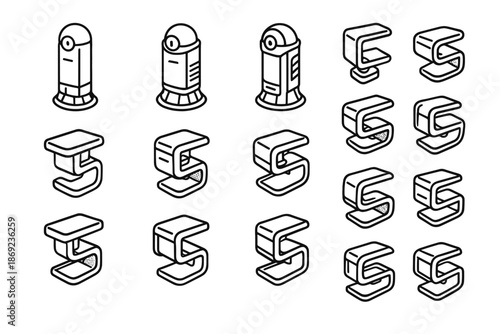 Crest sensor panel top structural vector icon modular sturdy smart utensil ring