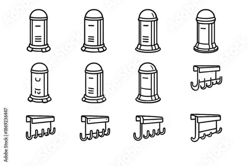 Contour hanger slab stability rim blades side smart indicator sensor vector line