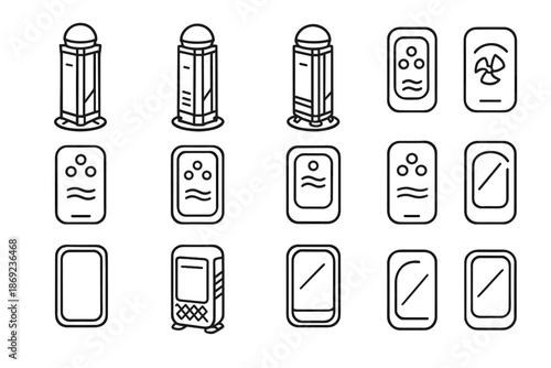 Arc sensor icon vector panel indicator modular vent dash smart vertical strip