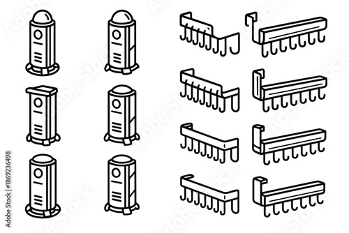 Base icon modern structural top upper smart strip indicator lean lens vector