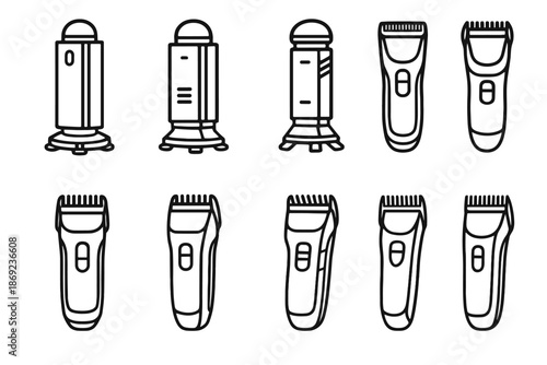 Crest smart vector vent pads trimmer dash icons blades panel icon row