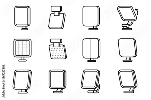 Ridge pads clip seam vector mesh mirror icon slab icons panel outline