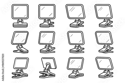 Row light shading boundary crest patch minimal underside icon tilt tile vector