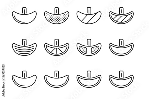 Zone icon corner outline highlight pads vector reflector surface shading bike boundary