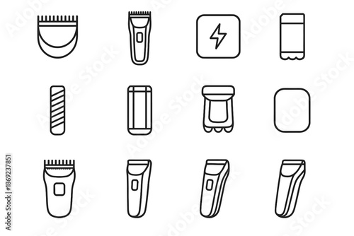 Stripe underside grooming modern rod tile icons icon rib curve vector shading