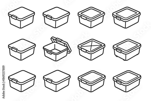 Lid stripe surface icon grid vector modern hinge rib highlight panel curve