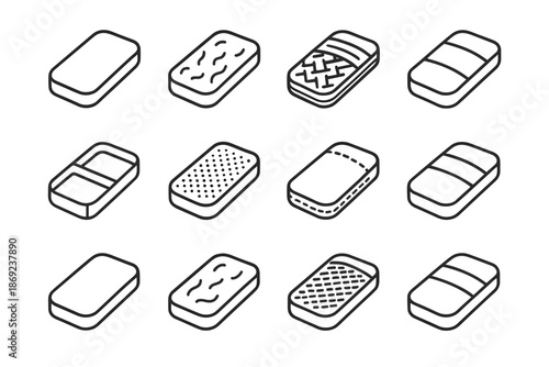 Seam icon shading outline vector hair pet mesh stripe underside tilt line