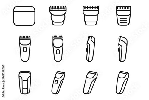 Latch panel cordless micro icon slope vector arc band comb trimmer travel