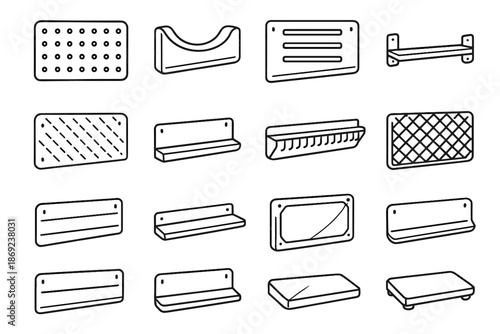 Workshop highlight ridge tool shading tile vector arc mesh icons tilt corner