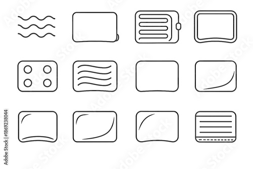 Icon vector line pad soft modern band grid rod crest wave stripe