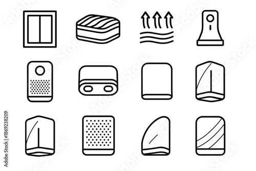 Contour corner icon tilt crest purifier air icons band vector patch pads