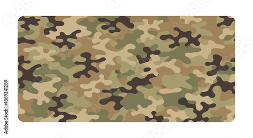seamless woodland desert camouflage pattern with organic shapes and earthy green, brown, tan hues providing a versatile backdrop for design projects