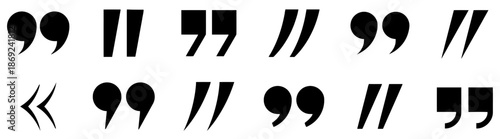 Set of Quotes and Quotation Marks Symbols Collection