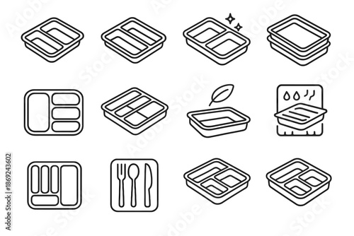 Plastic badge stackable molded rounded icons set icon corner vector tray