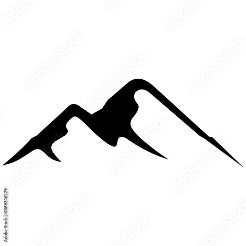 Silhouetted Mountains Against a Clear Sky