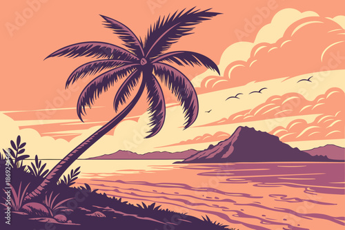 palm tree on the beach