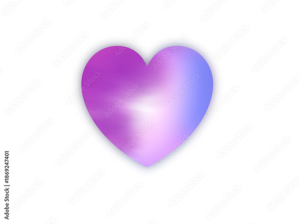 Fototapeta premium Gradient purple multicolor Heart Shape
