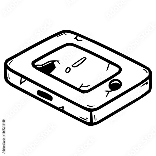 doodle broken pocket Wi-Fi illustration hand drawn outline vector