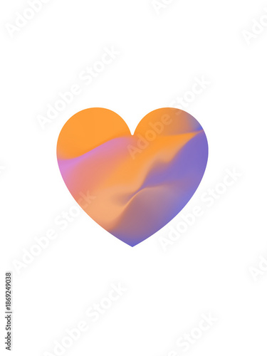 purple multicolor Heart Shape