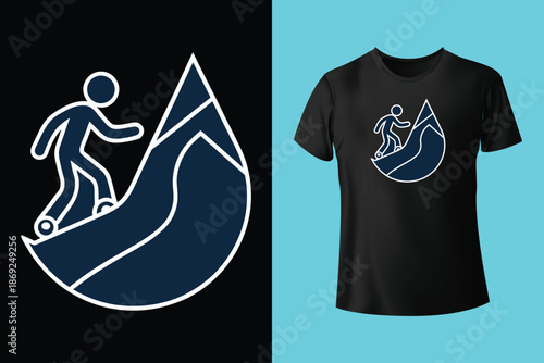 Magical winter. Cozy home. let it snow. vintage winter t shirt design, textile print, fashion design artwork. mountain adventure winter cosy sports Varsity College USA Trending Graphic Tee t-shirt