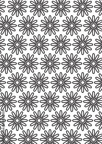 Geometric sunburst pattern coloring page with radiating star medallion design