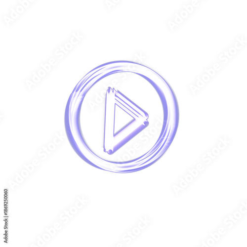 Glowing Play butoon Icon Illustration