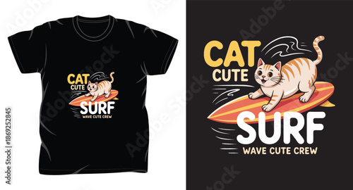 cat graphic vector art t shirt design print templete