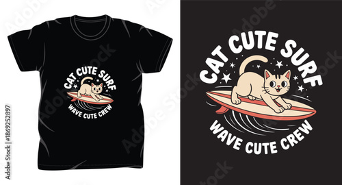 cat graphic vector art t shirt design print templete
