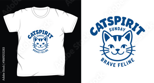 cat graphic vector art t shirt design print templete