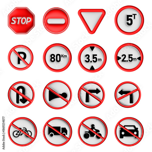 Basic traffic signals, traffic sign 3d,international traffic sign ,traffic signals 3d illustration transparent 