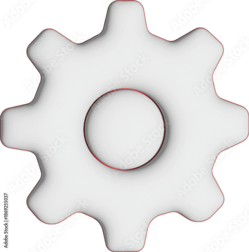 settings button ui and ux style icon, settings icon, settings 3d icon, illustration 3d ui/ux design