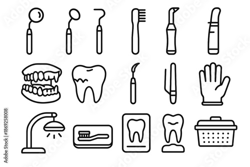 Tool soft icon tooth vector glove wand dental plaque vet