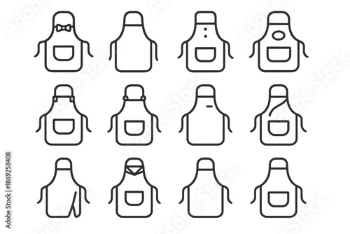 Stylish cut sleek folded icon vector tie icons detail bow apron collar