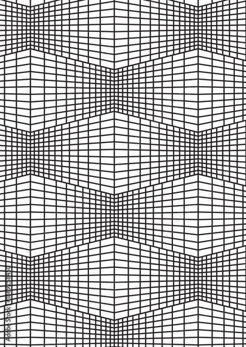 Fine grid pattern coloring page with delicate mesh network geometric design