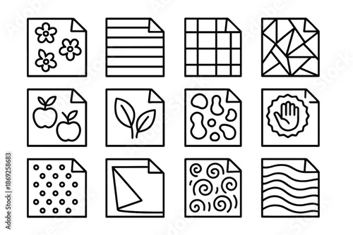 Texture pattern vector sheet fabric fold icon symbol print wrap geometric swatch