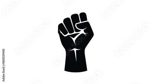 A raised clenched fist illustration a powerful symbol of resistance silhouette