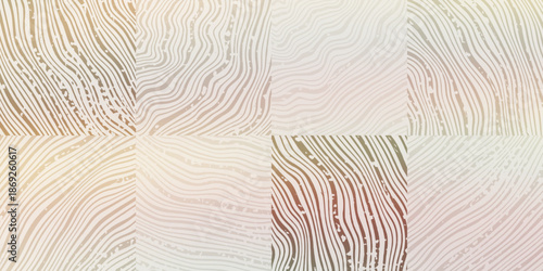 Wood texture set, pattern mosaic, seamless pattern, vector panel